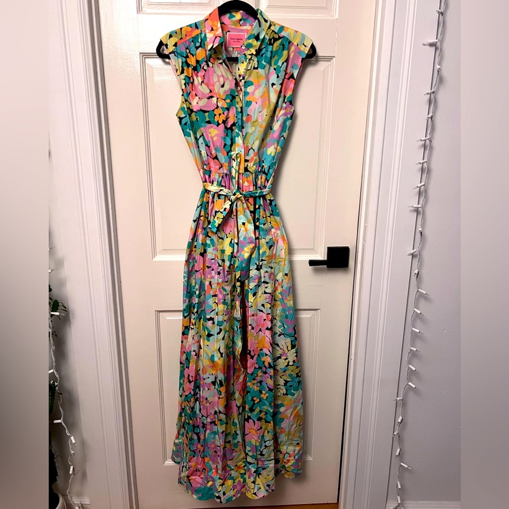 Kate spade sleeveless bright maxi dress